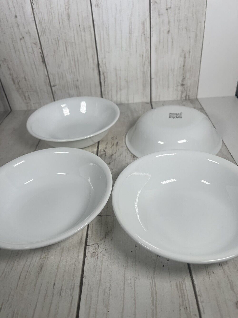 Lot 4 Corelle Vitrelle White Winter Frost Fruit Berry Bowls 5 3/8"